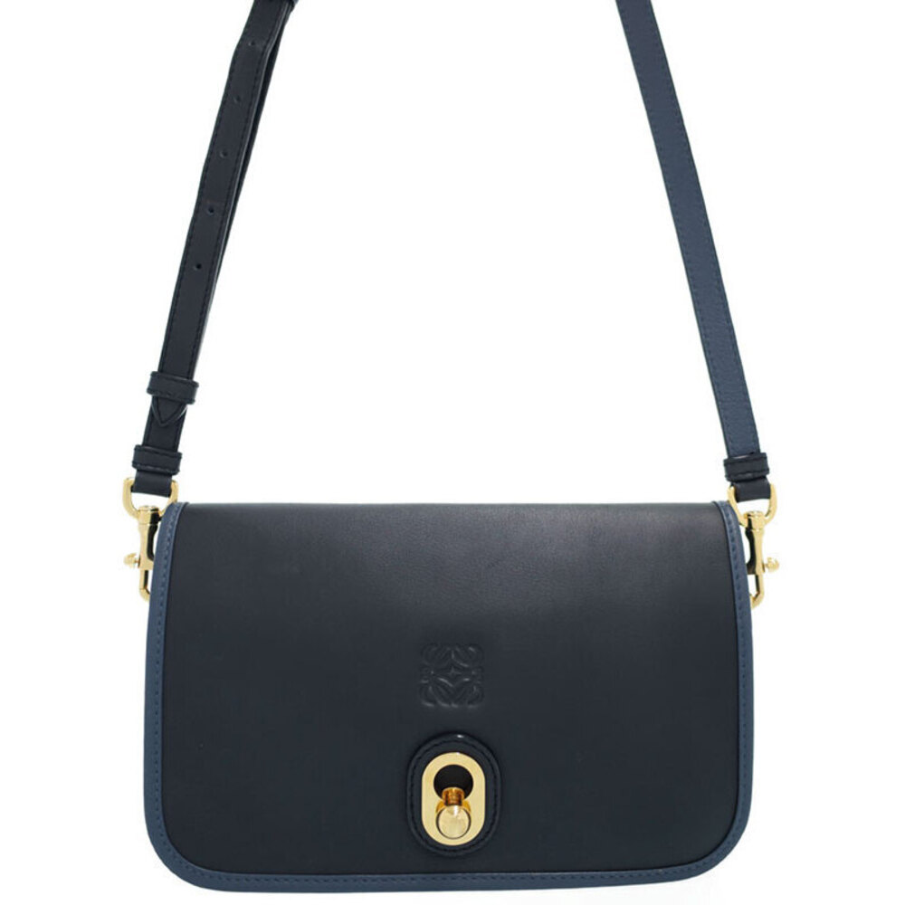 Loewe Ines Leather Crossbody Bag Black